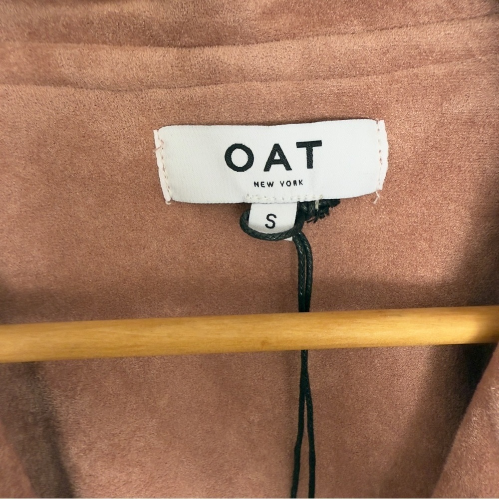 OAT New York Blush faux suede trench coat New With Tags Size: Small - Picture 6 of 7